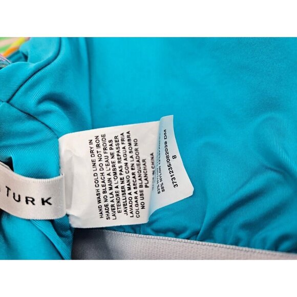 New Trina Turk Poppy Off Shoulder Swimsuit Womens 8 Ruffle One Piece Floral - Picture 8 of 9